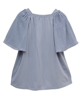 earth music&ecology マジョリカフレアスリーブスクエアプルオーバー Sax