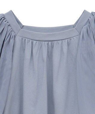 earth music&ecology マジョリカフレアスリーブスクエアプルオーバー Sax