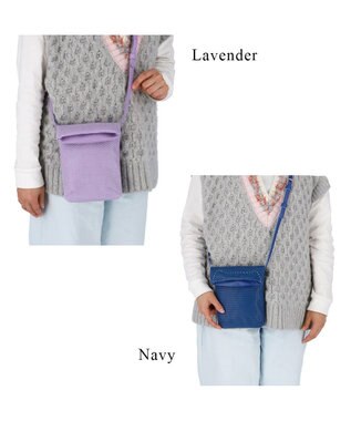 tsumori chisato CARRY エンボスメッシュ ショルダーバッグ ミニバッグ スマホショルダー ネイビー