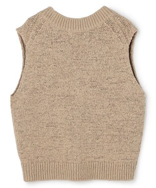 UNFILO テープヤーンニット ベスト キャメル