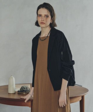 YECCA VECCA アーチラインコードネックレス Black