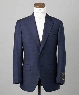 GOTAIRIKU WEB&一部店舗限定【DORMEUIL/ドーメル】IMPERIALJADE/インペリアルジェイド 通年 3ピーススーツ（ネイビー×格子） ネイビー系8