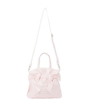 Maison de FLEUR オーガンジーダブルリボン2Wayトートバッグ Light Pink
