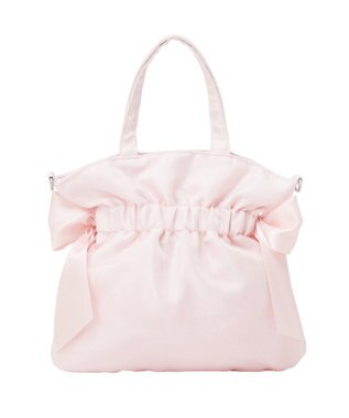 Maison de FLEUR オーガンジーダブルリボン2Wayトートバッグ Light Pink