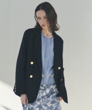 YECCA VECCA シアーMIXカーディガン Off White