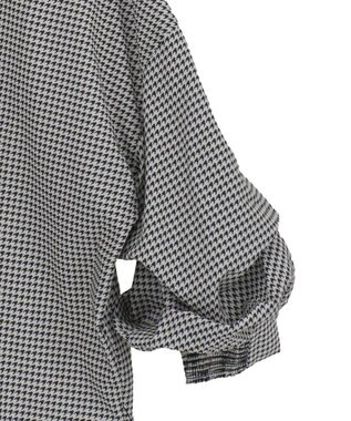 YECCA VECCA 2wayボリューム袖ブラウス Hounds Tooth