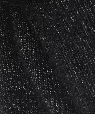 Tiaclasse 【洗える】ふわふわ片畦ラメシャギーカーディガン ブラック