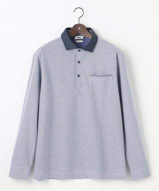 JOSEPH ABBOUD 【キングサイズ・オーガニックコットン】ダディポロシャツ ブルー系