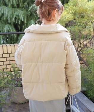 AMERICAN HOLIC リサイクル軽ポカ撥水加工スタンドショートコート Light Beige