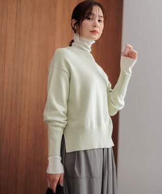 組曲 【WEB限定色あり】ELENA タートルネック ニット パールホワイト系