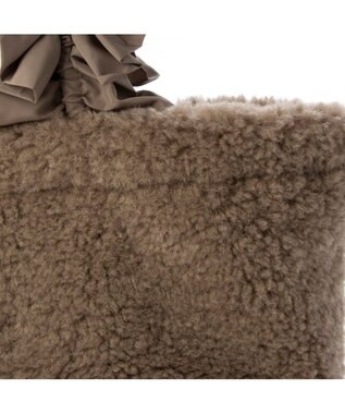 UNBILLION カシュカシュ cachecache / フリルハンドルボアトート ブラウン