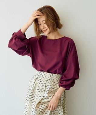 YECCA VECCA 2wayボリューム袖ブラウス Bordeaux