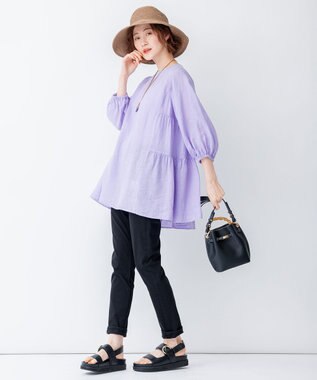 23区 バックル フッドベッド サンダル ブラック系