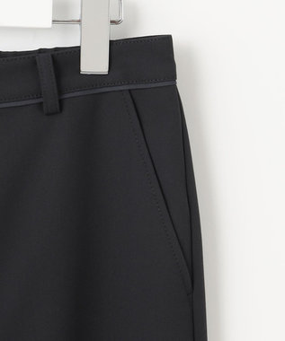 J.PRESS LADIES 【洗える】Crispyツイル ストレート パンツ ブラック系