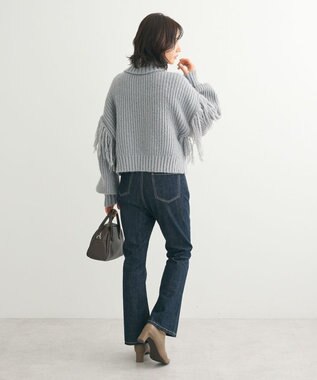 Green Parks ・ｓｗｉｎｇ　ｂｙ　フリンジタートルニット Gray