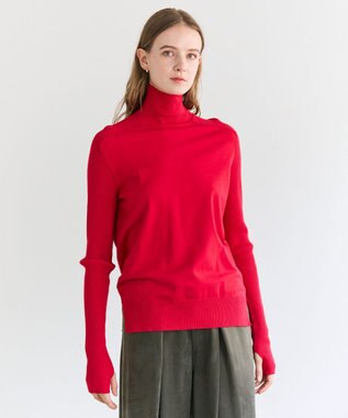 BEIGE， 【洗える】WILLOW / サムホールハイネックニット