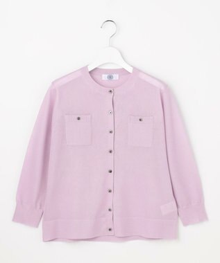 J.PRESS LADIES 【シーンレスに活躍】SHEER GLOSS KNIT クルーネック カーディガン