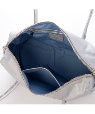 UNBILLION ペルケ perche / ソフトレザーワイドボストントート シルバー