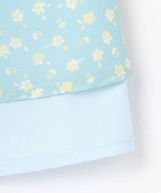 組曲 KIDS 【110-140㎝】フラワーパッチワークスカート サックスブルー系5