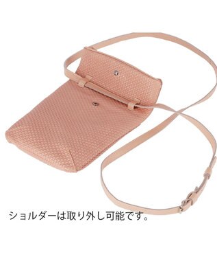 tsumori chisato CARRY エンボスメッシュ ショルダーバッグ ミニバッグ スマホショルダー ピンク