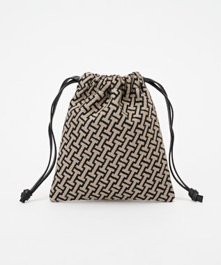 IACUCCI モノグランマ ポーチ JACQUARD/CERVO ブラック