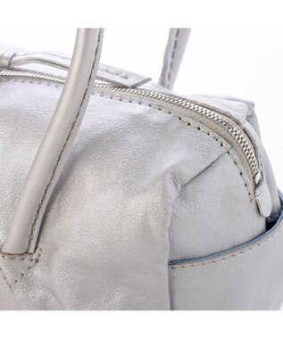 UNBILLION ペルケ perche / ソフトレザーワイドボストントート シルバー