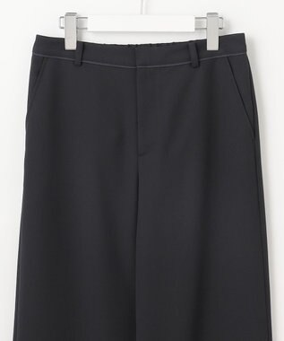 J.PRESS LADIES 【洗える】Crispyツイル ストレート パンツ ブラック系