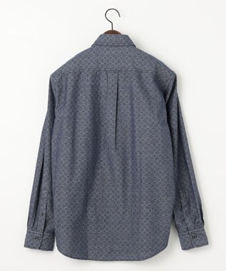 JOSEPH ABBOUD 【オーガニックコットン】ダンガリープリント シャツ ネイビー系5