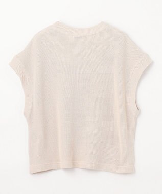 ANY 【洗濯機可】フレンチスリーブニットソー サンドベージュ