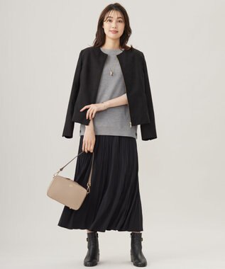 J.PRESS LADIES バスクボーダー カットソー グレージュ×ブラック