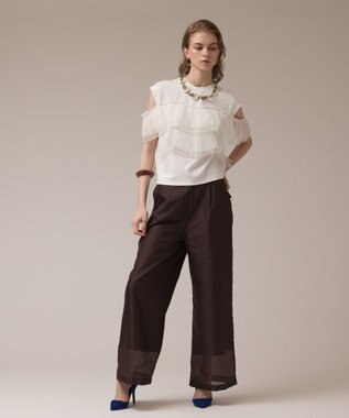 プリーツチュールカットトップ