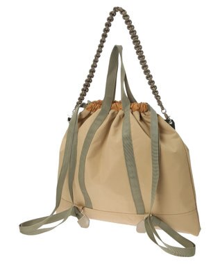 Green Parks ■ＣＯＮＴＲＯＬ　ＦＲＥＡＫ　ナイロン３ＷＡＹスクエアトート Beige