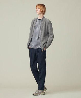 J.PRESS MEN 【WEB限定】畔編み フルジップカーディガン ライトグレー系