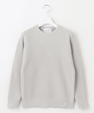 23区GOLF 【23Fondation/WOMEN】ワッフル ニット ライトグレー系