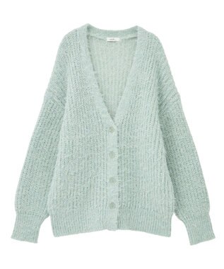 earth music&ecology 【予約】カラーミックスシャギーカーディガン ミント