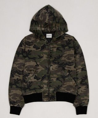 WEGO 【ユニセックス着用ITEM】リップストップフードブルゾン 柄1