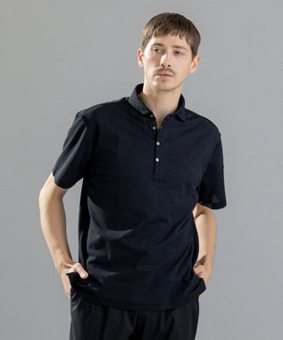 JOSEPH HOMME 【接触冷感】アイスコットンカノコ　ポロ ブラック系