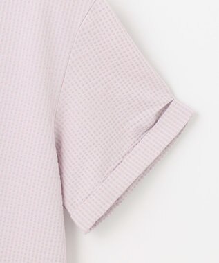 J.PRESS LADIES L 【WEB限定カラーあり・抗菌消臭・吸水速乾】サッカージャージー キーネック カットソー ふじ色系1