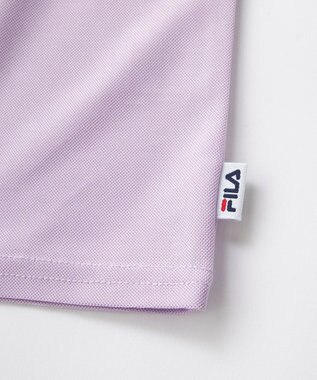 OP／FILA 【FILA】ブランドロゴ半袖リンガーTシャツ ラベンダー
