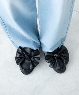 WEGO リボンローファー ブラック