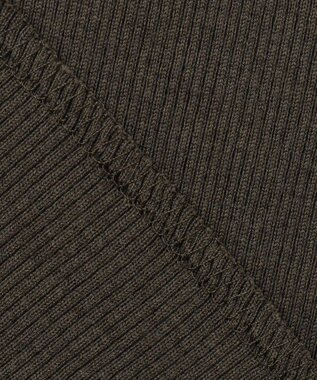 BEIGE， 【BEIGE,ecru/WEB限定・洗える】RIB TOPS /  コットンシルクハイネックトップス Khaki