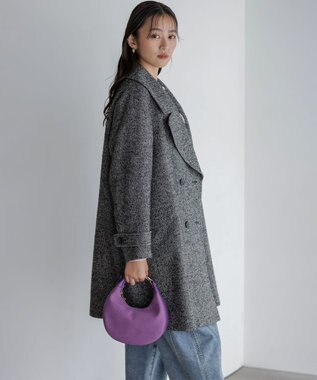 組曲 【加藤ローサさん着用】キャットショルダー バッグ パープル系