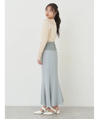 earth music&ecology 部分シアーニットプルオーバー Ivory