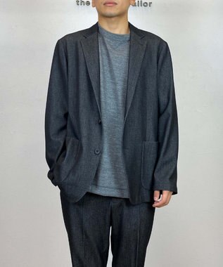 KASHIYAMA 【ウォッシャブル】ウールジャージークルーネックニット ミディアムグレー