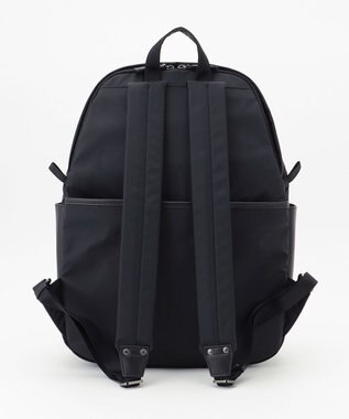 Y'SACCS 【ナイロンタフタ×リサイクルレザー】デイリーリュック ブラック
