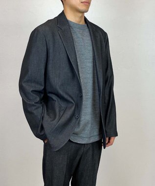 KASHIYAMA 【ウォッシャブル】ウールジャージークルーネックニット ミディアムグレー