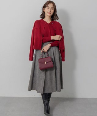 組曲 S ニューシックニット カーディガン レッド系