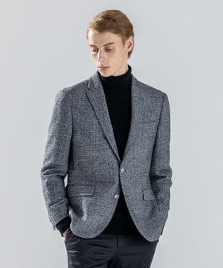 JOSEPH HOMME 【新素材】ブレンテッドライトツイード　ジャケット ライトグレー系
