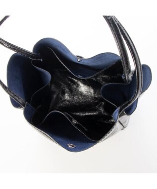 UNBILLION カシュカシュ cachecache / クラッシュメタリックワンハンドルミニトート ブラック