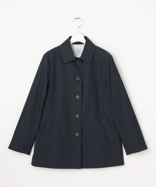 J.PRESS LADIES ドライストレッチ ショート ステンカラー コート ネイビー系